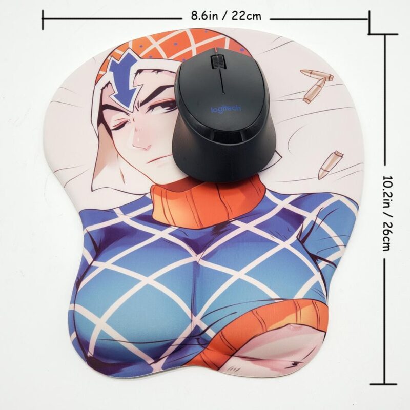 JoJo no Kimyou na Bouken: Ougon no Kaze Guido Mista 3D Chest Mouse Pad – Yotsuba Store