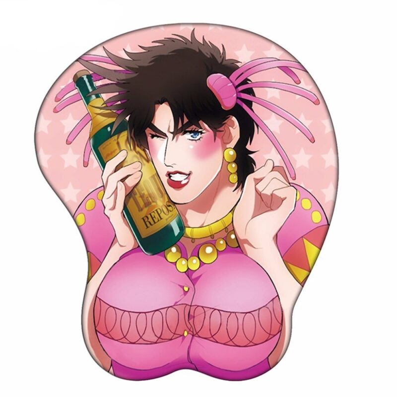 JoJo Bizarre Adventure Joseph Joestar Funny 3D Breast Mouse Pad – Yotsuba Store