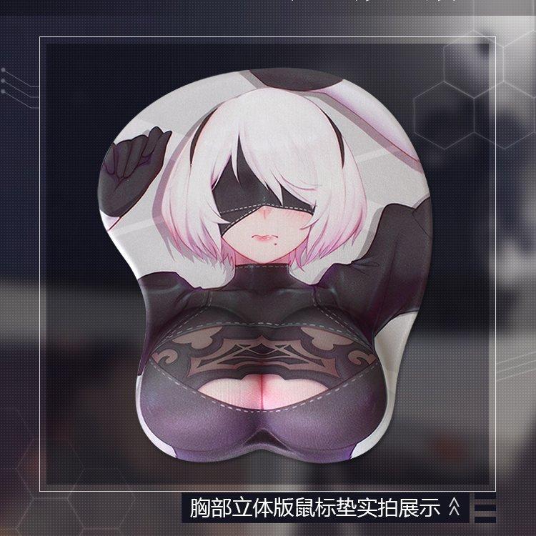 NieR Automata 2B 3D Mouse Pad